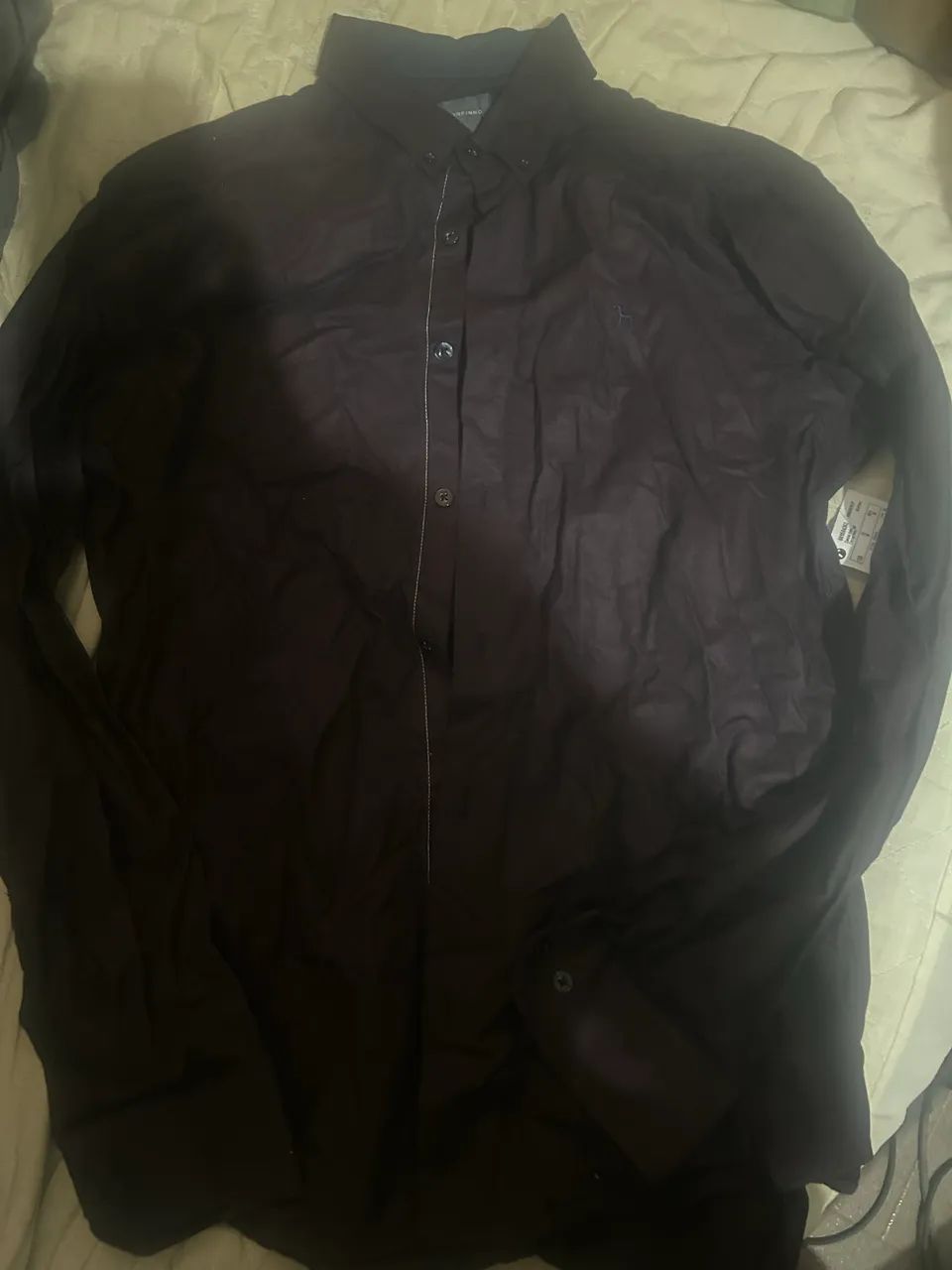  camisa manga longa, marfinno. Nova. - Foto 4