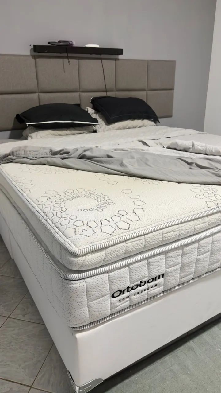 Cama Ortobom King em perfeito estado. - Foto 2