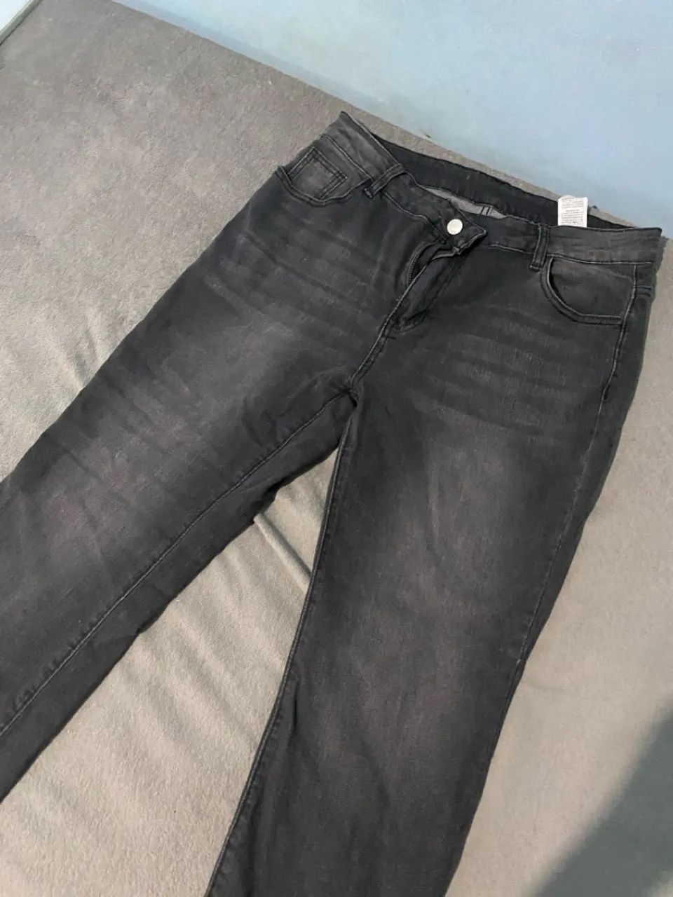 Calça Jeans Reta, Veste 44/46 (tem elastano)