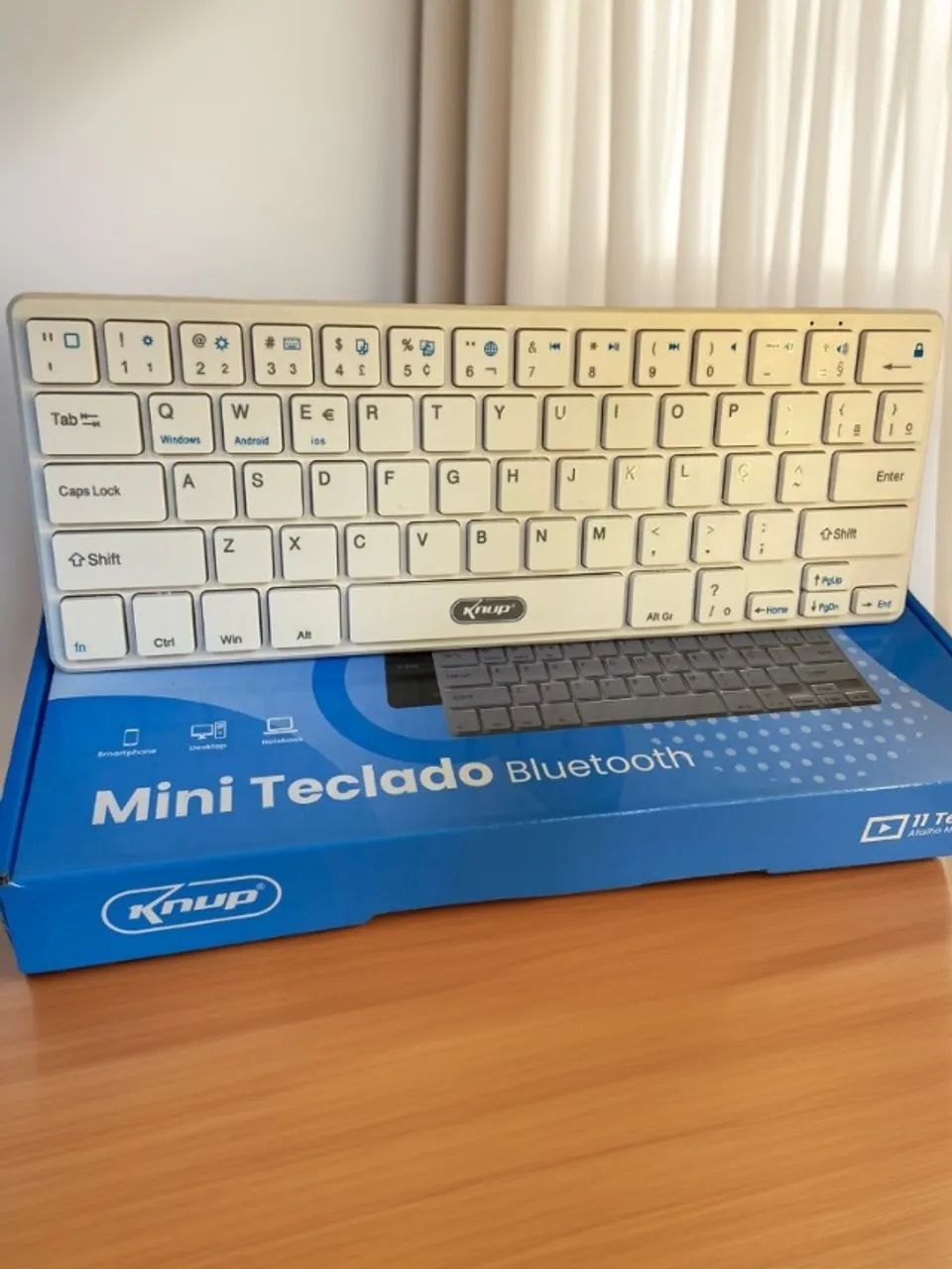 MINI TECLADO KNUP BLUETOOTH Branco an5
