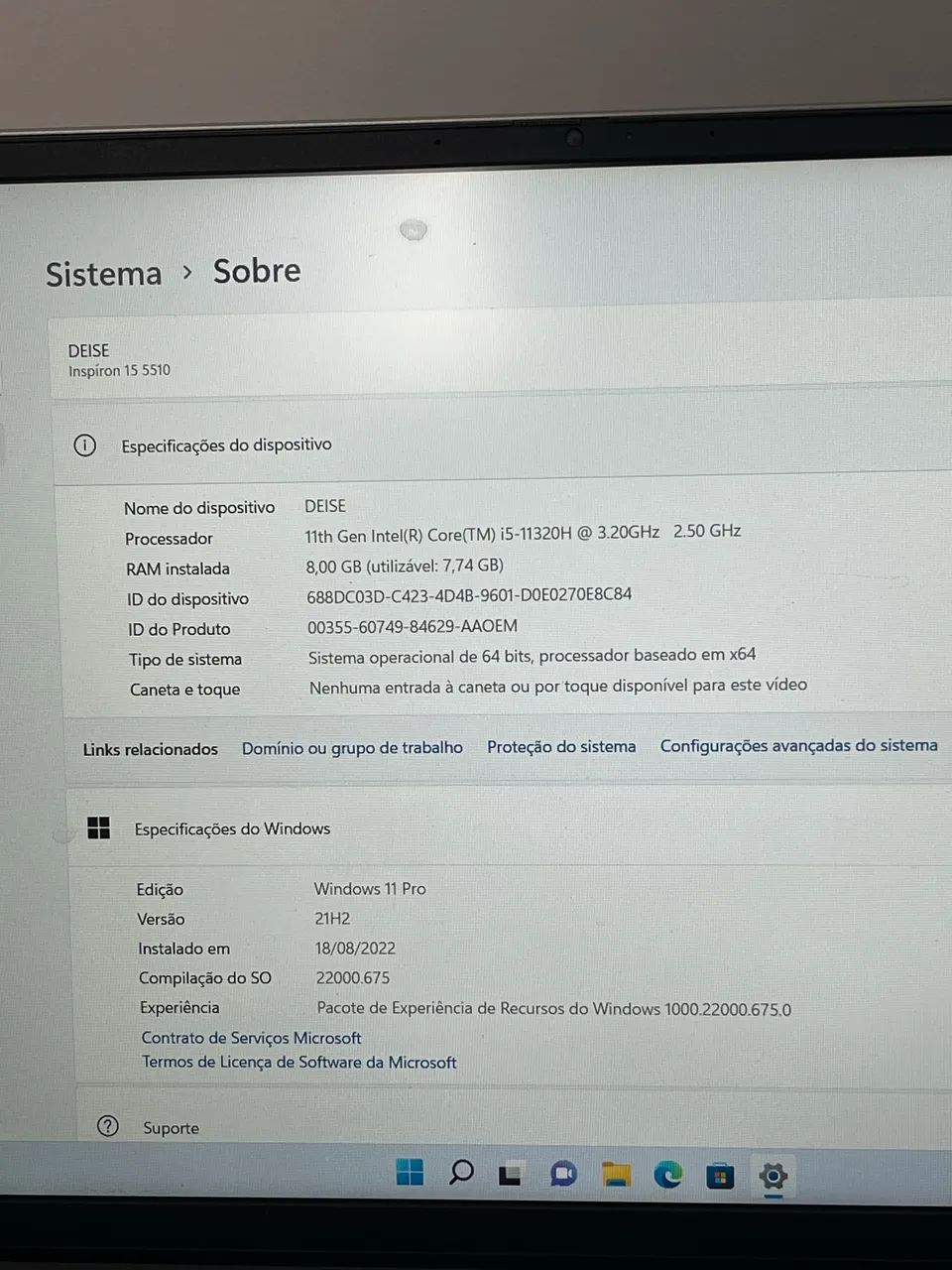 Notebook Dell inspiron 15 5510 novo - Foto 2