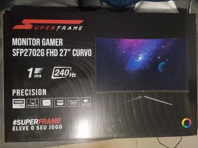 Monitor super frame, 27 polegadas 240 hz 1 ms tela curva. Sem nenhum tipo de defeito. - Foto 2