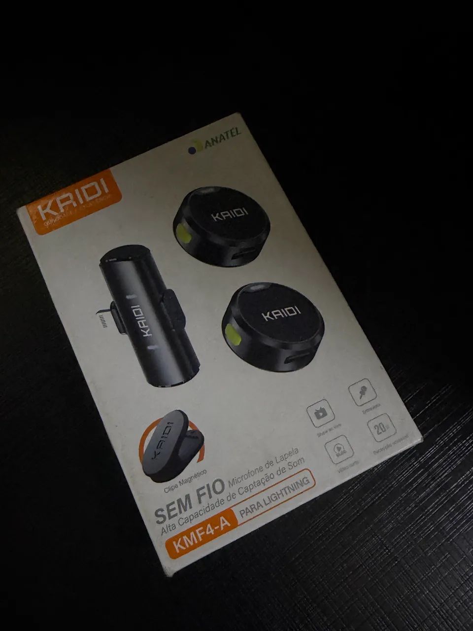 Microfone sem fio lapela kaidi 