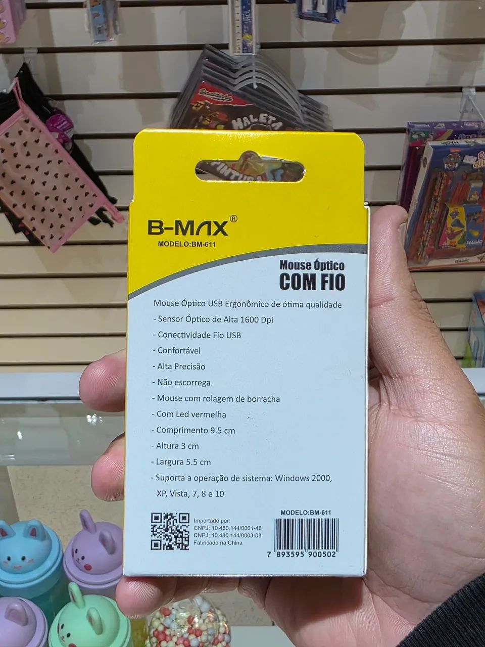 Mouse com fio e led B-max - Periféricos e Acessórios de Computador