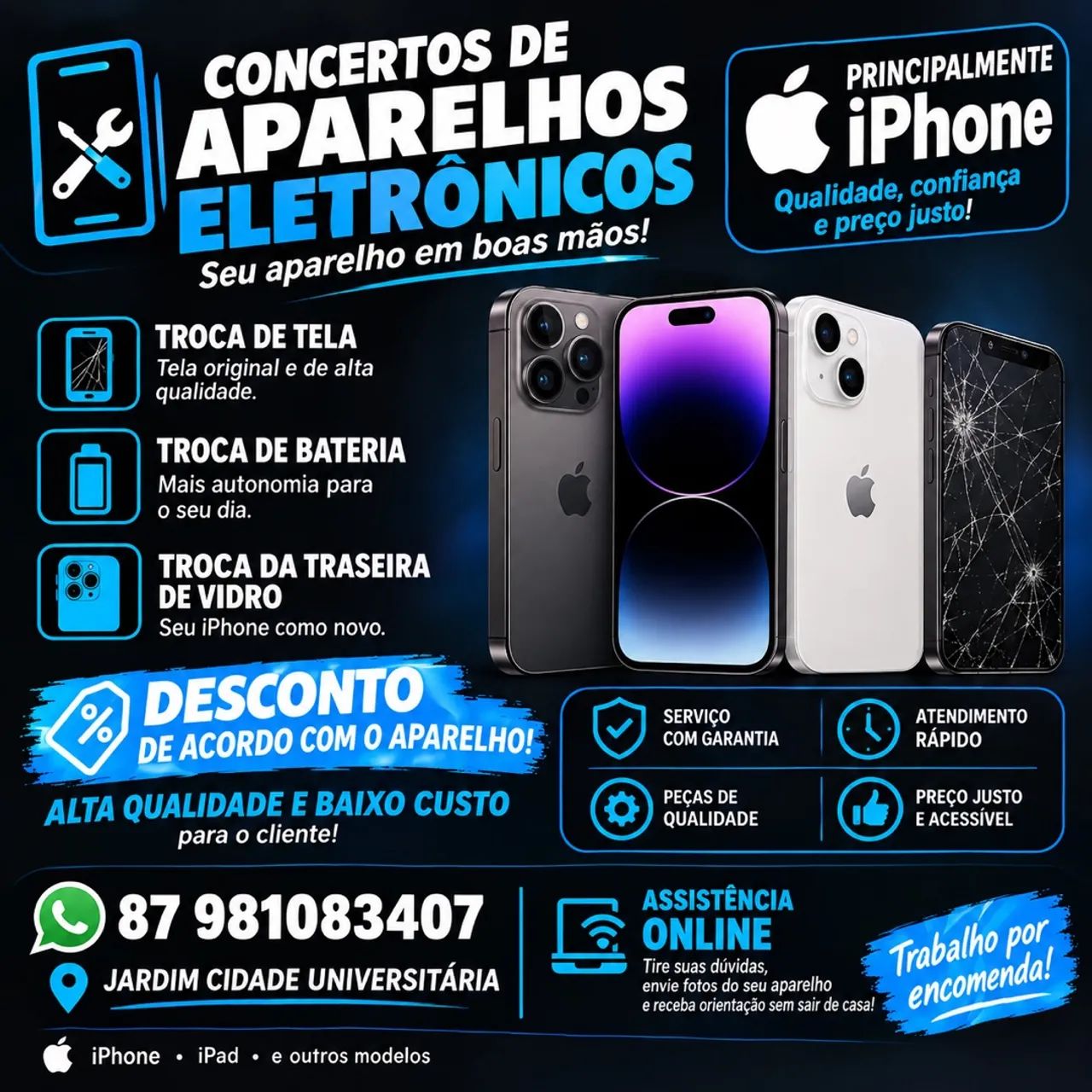 Concerto de iPhone no desconto imperdível