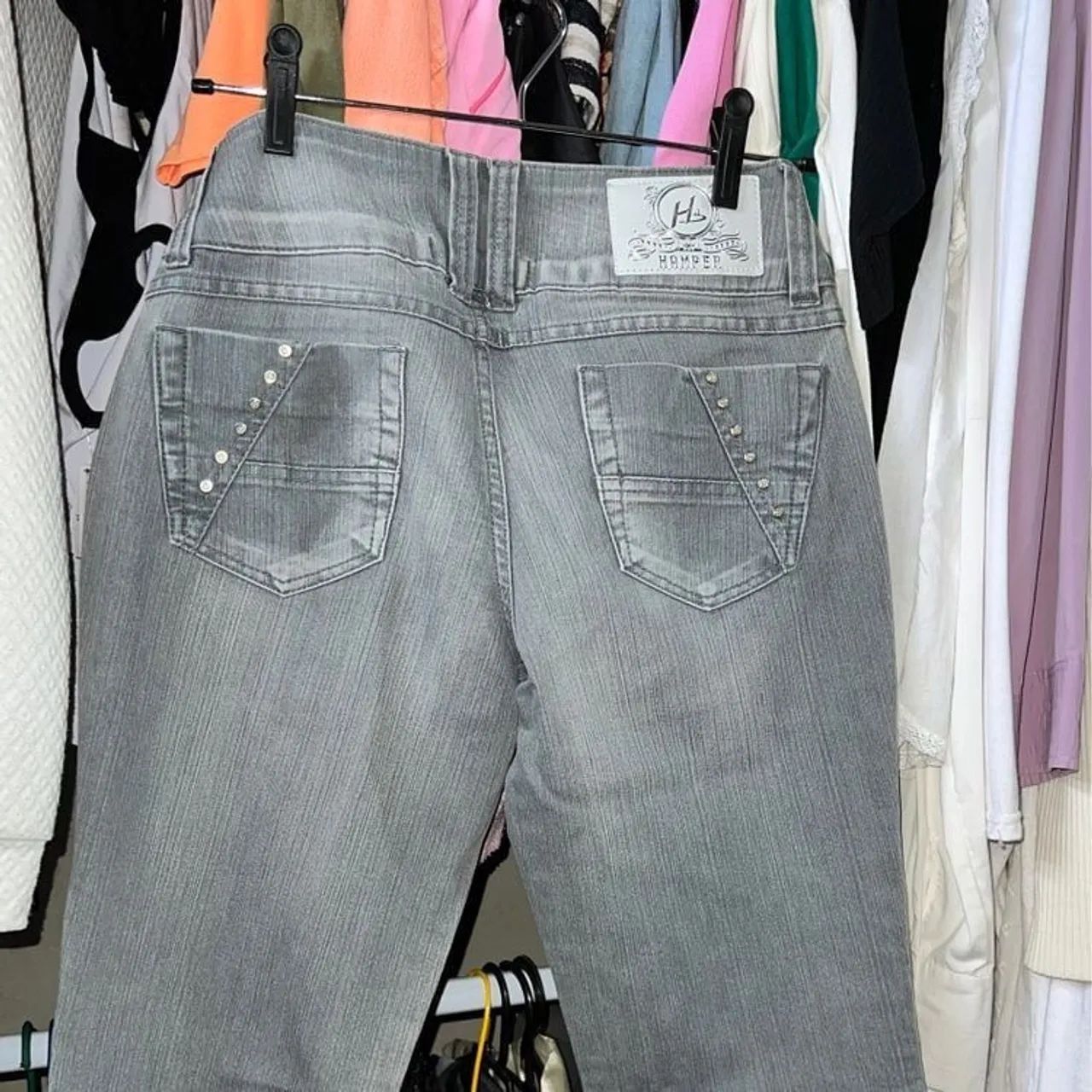 calça jeans hampe cinza - Foto 4