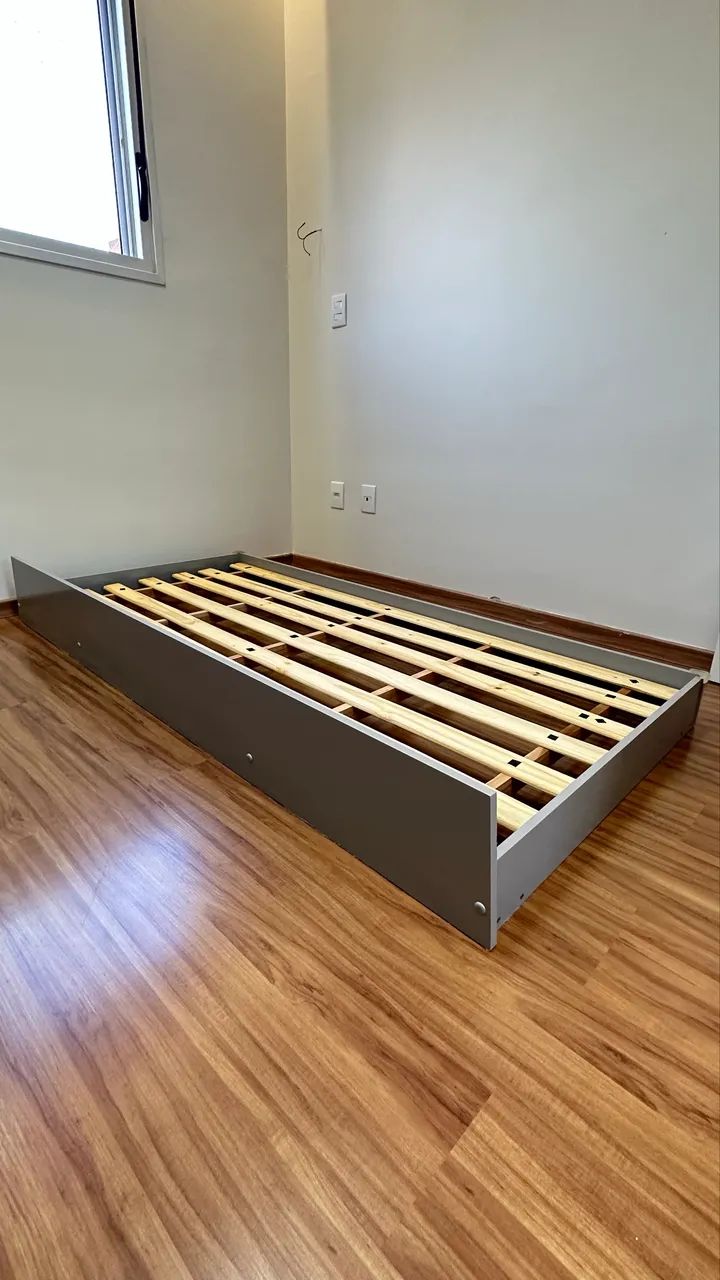 Cama Montessoriana Solteiro - Cinza 
