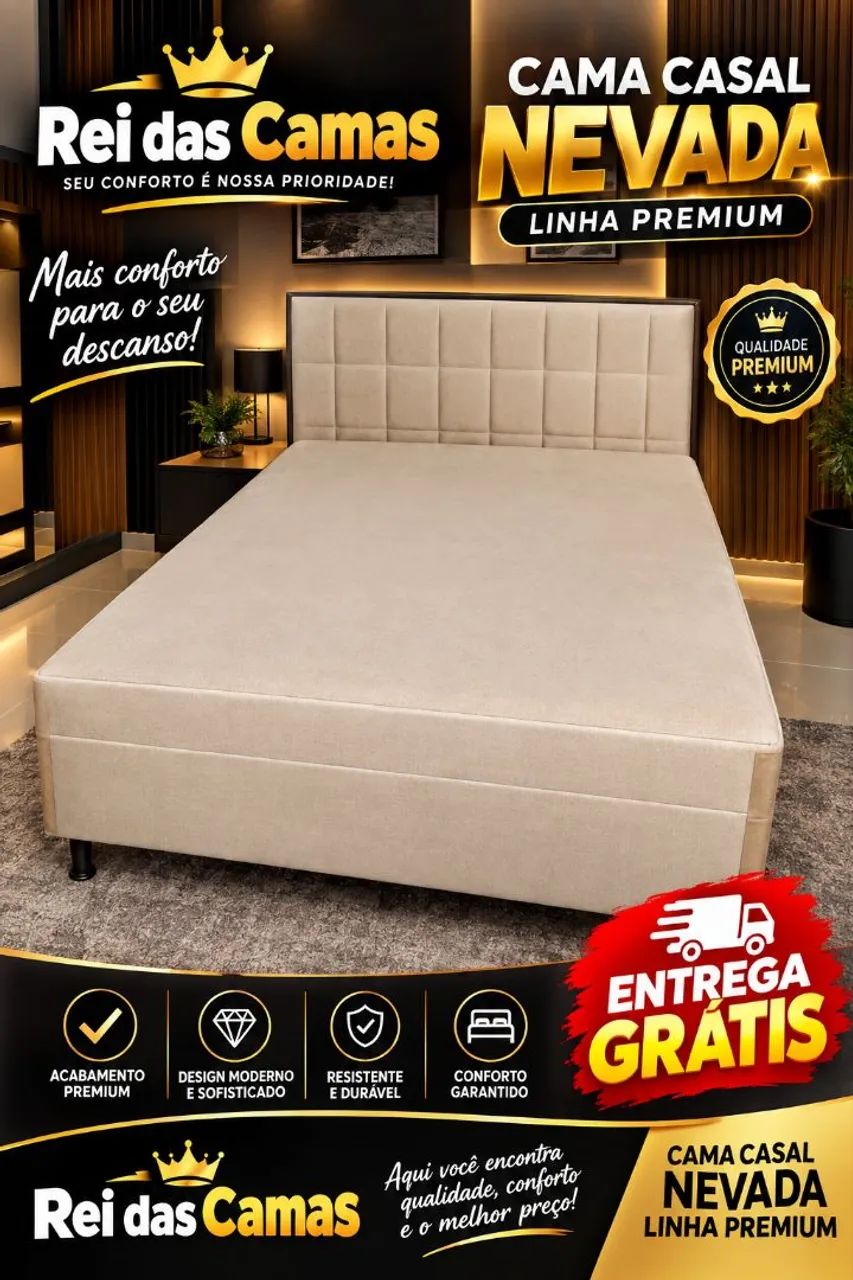 Cama casal nevada