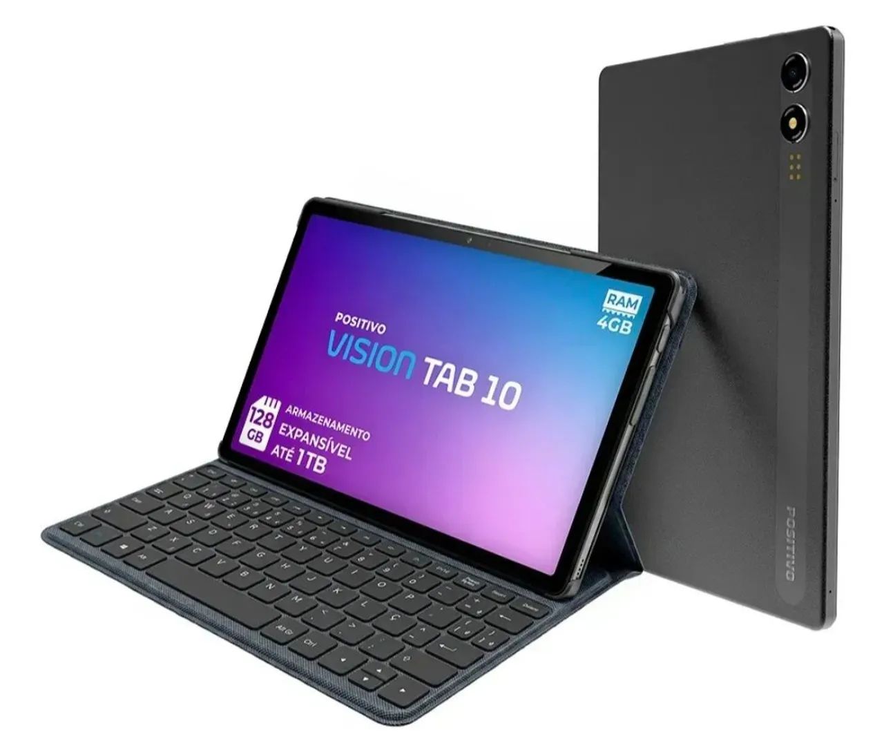 Tablet Positivo Vision Tab 10 128GB + Capa Teclado | Impecável
