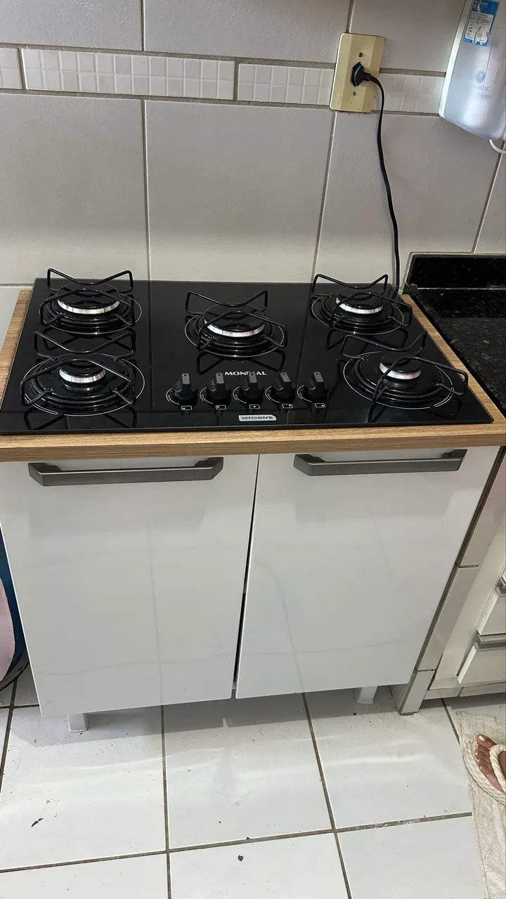 Cooktop 5 bocas + Bancada 