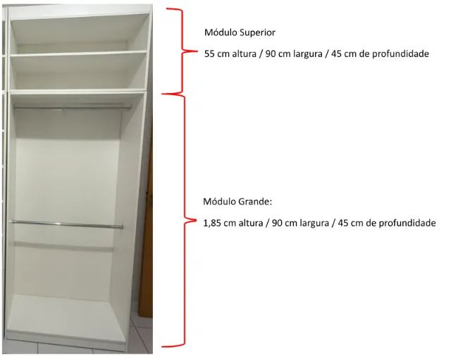 Ármário- Conjunto (3 compartimentos) - Foto 2