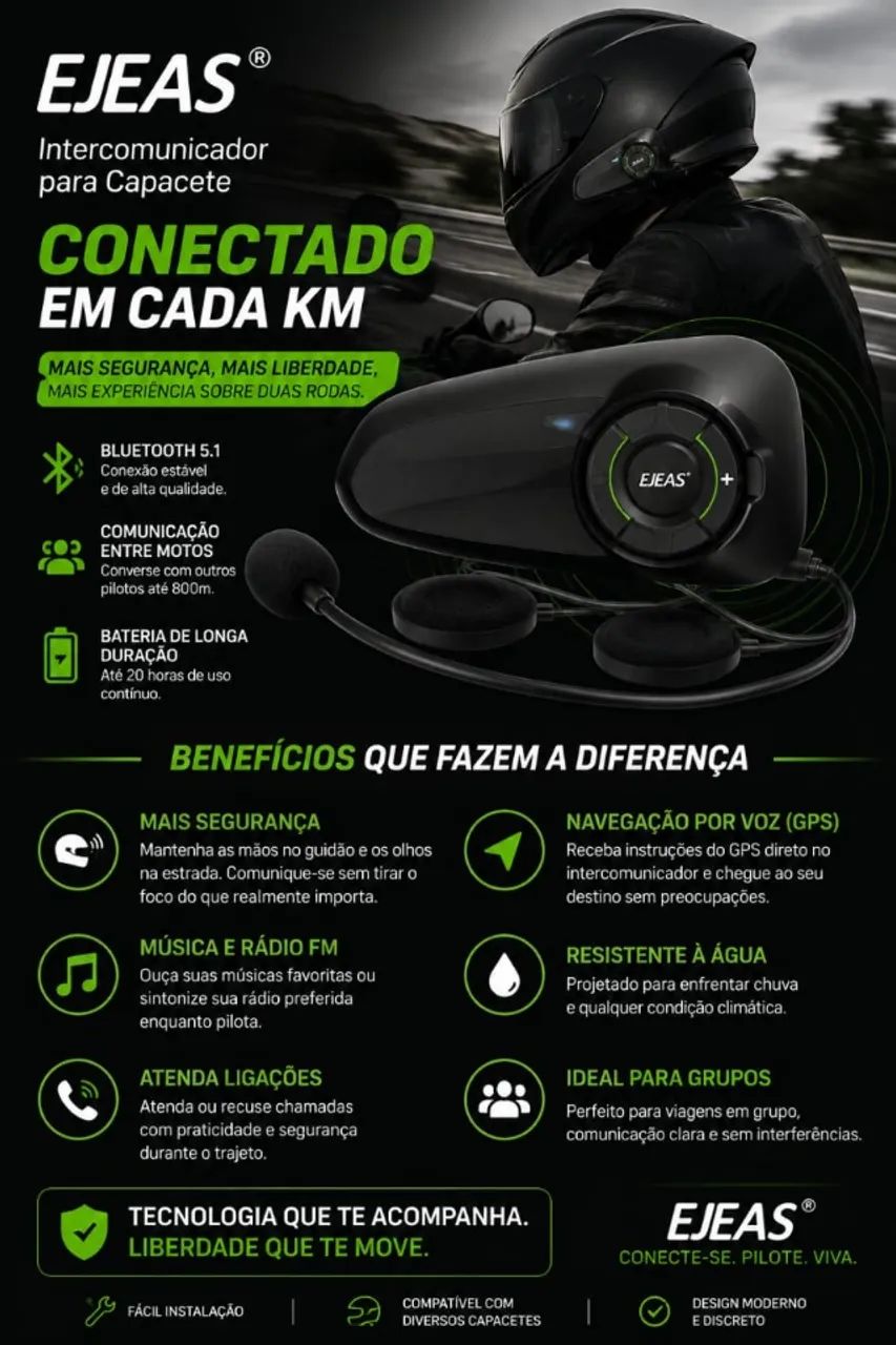 Intercomunicador para Capacete