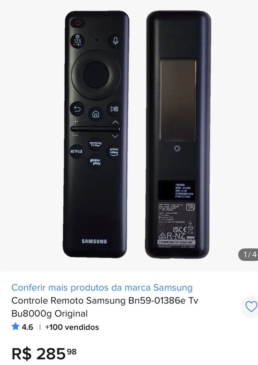 Controle Tv Samsung 
