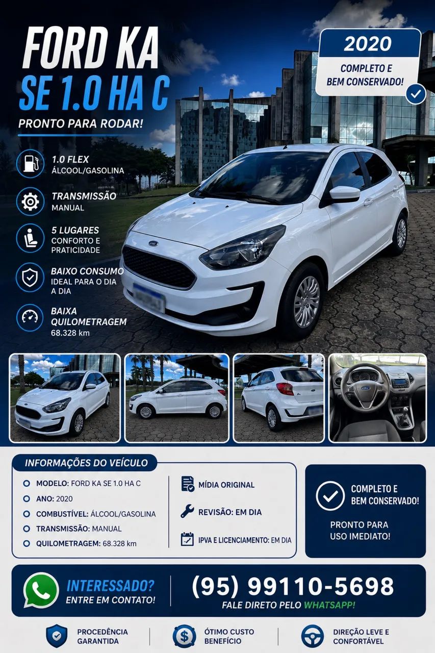 Ford KA 1.0 Se/se Plus Tivct Flex 5P 2020 - Foto 2