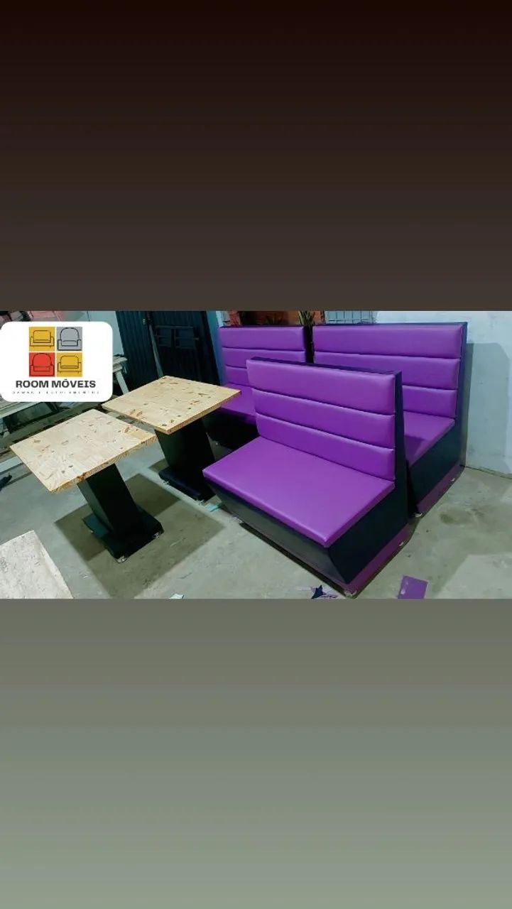 Jogo de sofás Booth com mesa para Açaiterias e sorveterias  - Foto 5