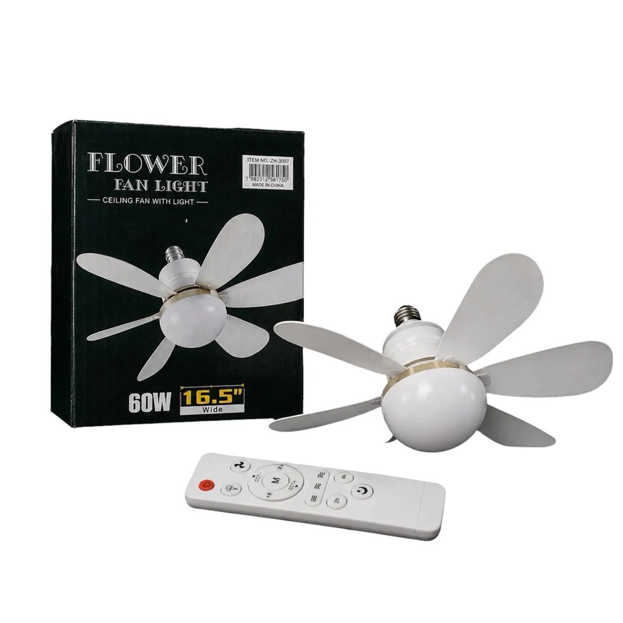 VENTILADOR LÂMPADA LED RETRÁTIL 60W