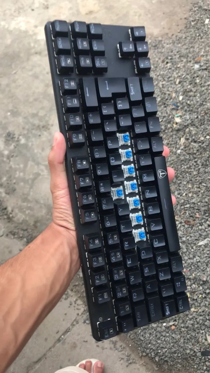 Teclado mecânico bora dogger - swite azul