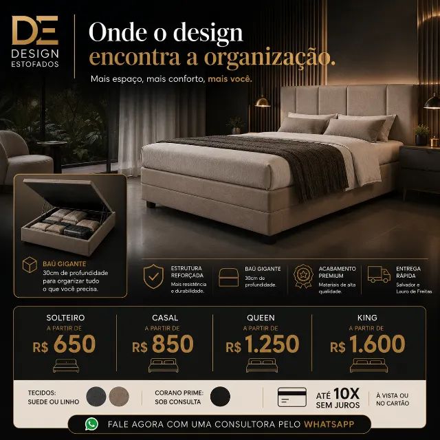 BASE BAÚ PRIME - BASE DE CAMA - Foto 3