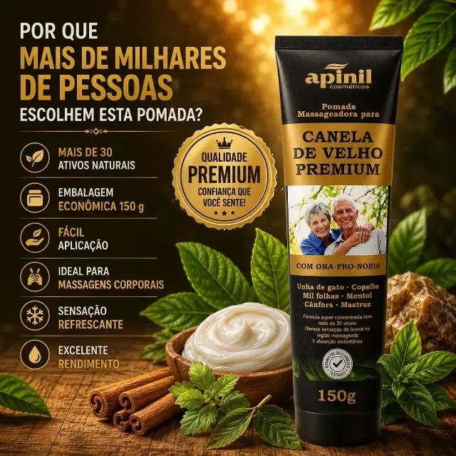 Pomada Massageadora Canela De Velho Com Ora-pro-nóbis Apinil - Foto 5