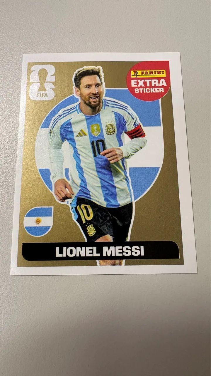 Figurinha Messi Gold Legend