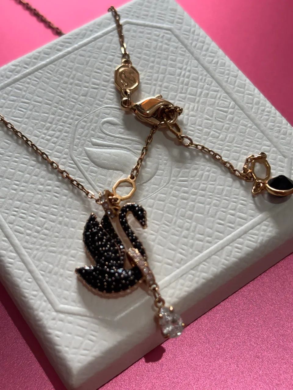 Colar Original Swarovski cisne negro - Foto 3