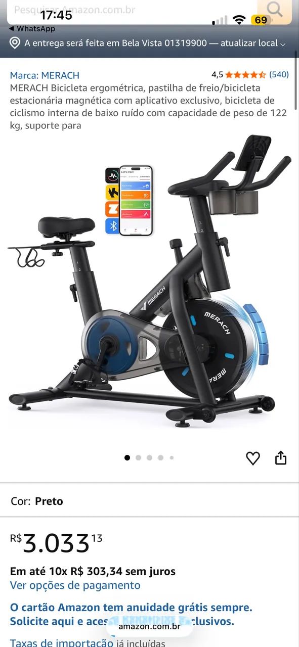 MERACH Bicicleta ergométrica