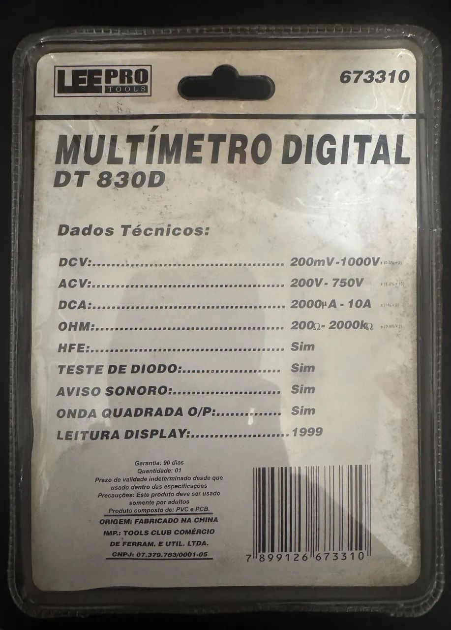 Multímetro Digital DT830D Leepro Tools Novo na Embalagem - Foto 2
