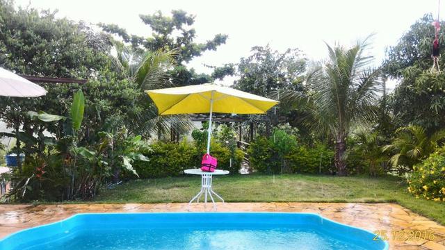 Chácara de 10.000m² no Corumbá III. Casa, piscina aquecida, área de lazer c/ churrasqueira