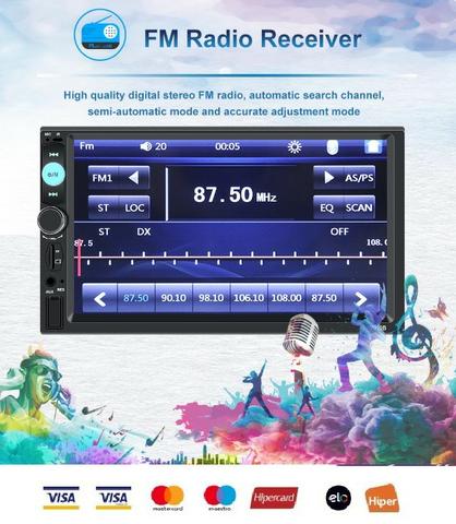 Central Multimídia Display Digital Bluetooth, Usb, Fm - Foto 9