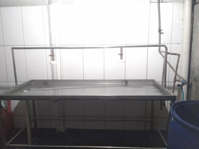 Mesa de abatedouro de inox