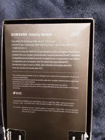 Samsung galaxy note 10 256GB