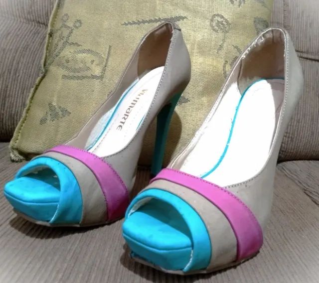 Sandália Peep Toe Via Marte, nº 36 - Foto 3