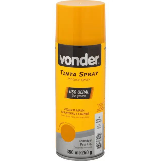 Tinta em spray aerossol 350 ml/250 g para pintura, uso geral - Vonder - Foto 5