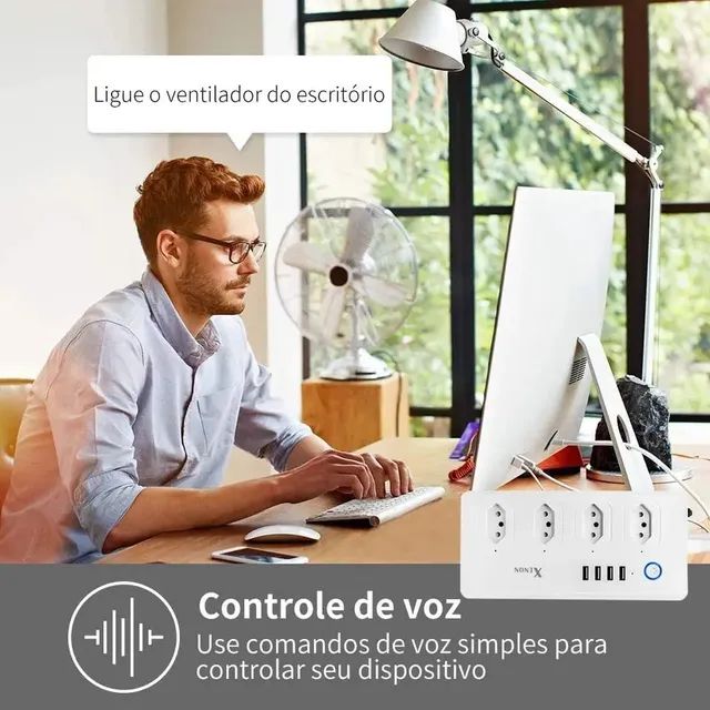 Régua Extensão Tuya smart 4 Tomadas 4 USB - Foto 4