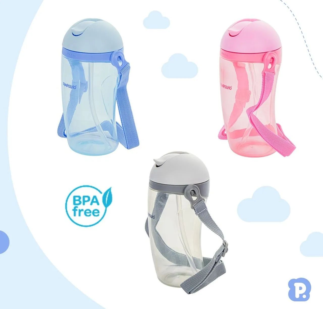 Garrafinha com canudo 