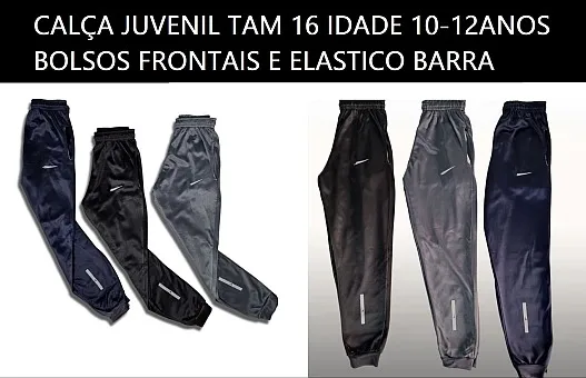 Calça moleton malha Jovenil 14 anos (A partir R$35)