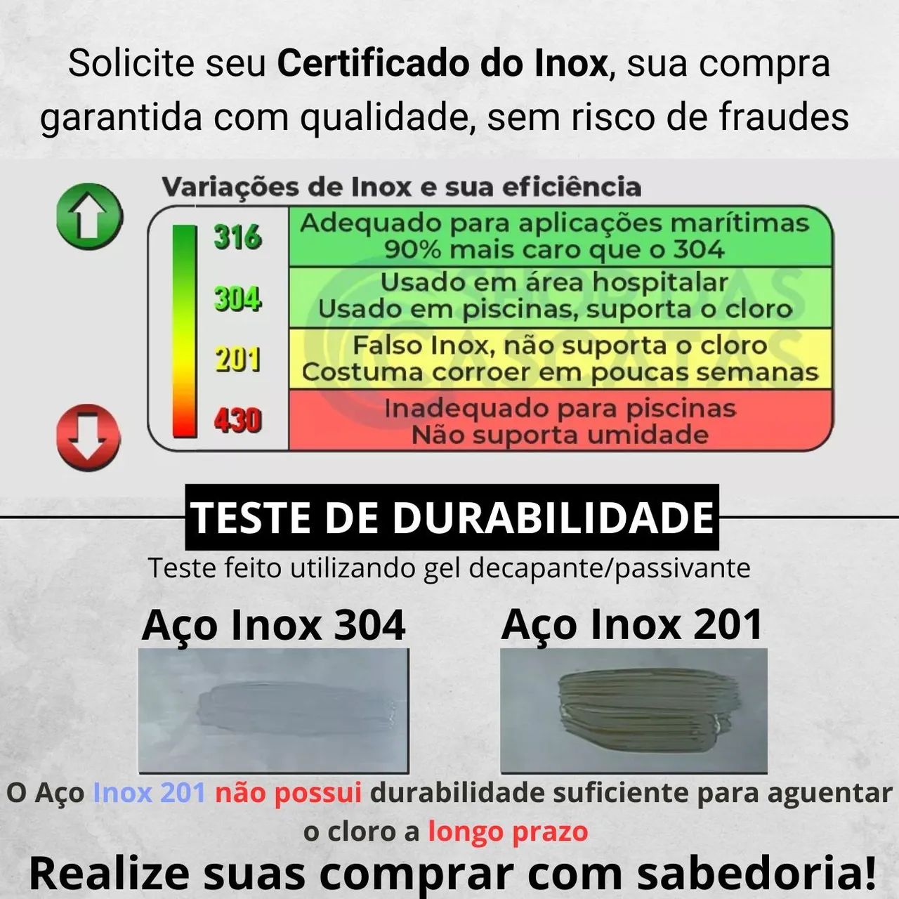 Corrimão para piscina Ilha AISI 304 - Promoção imperdível! - Foto 5