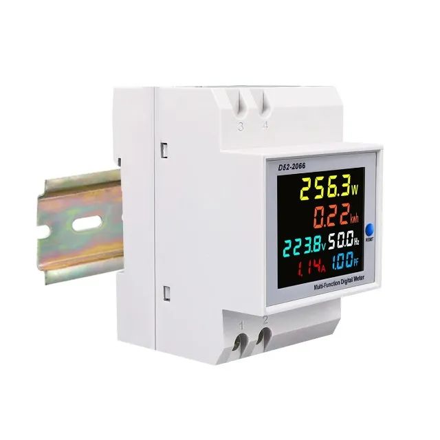 Voltimetro D52-2066 6_Em_1 LCD Kw/h 110v/220v Ac 100a Din TC-Externo - Foto 2