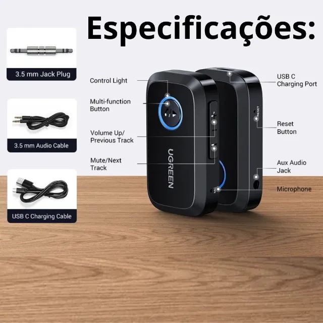 Black friday Adaptador Veicular Ugreen - Bateria interna e acessórios completos - Foto 5