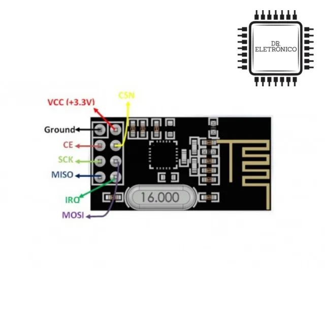 Módulo Wireless Nrf24L01 2.4gHz Transceiver Rf - Foto 5