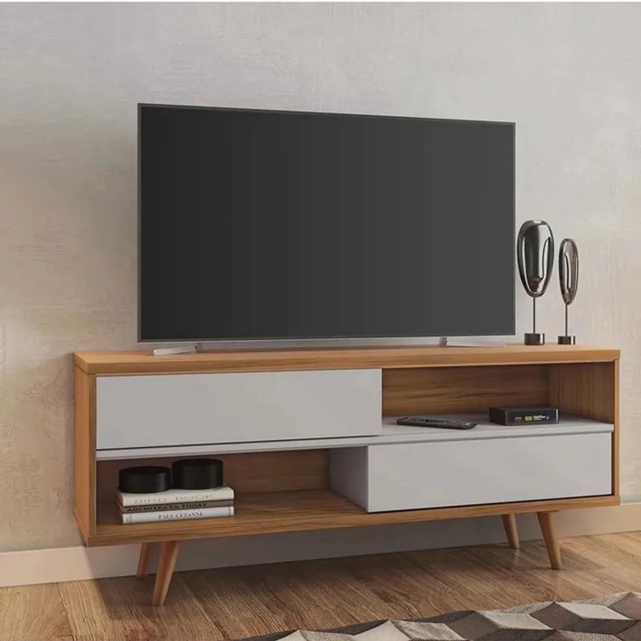 Rack Bancada Larg.1.35m TV até 50 Polegadas Freijó rf54