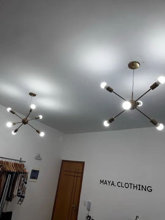 Luminária lustre pendente sputinik átomo para 6 lâmpadas  - Foto 2