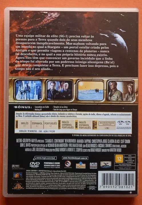 Dvd Stargate - Linha do Tempo - Hobbies e coleções - Pilarzinho