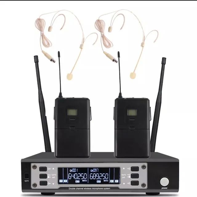 Microfone Headset sem/fio com transmissor e receptor (somlini)