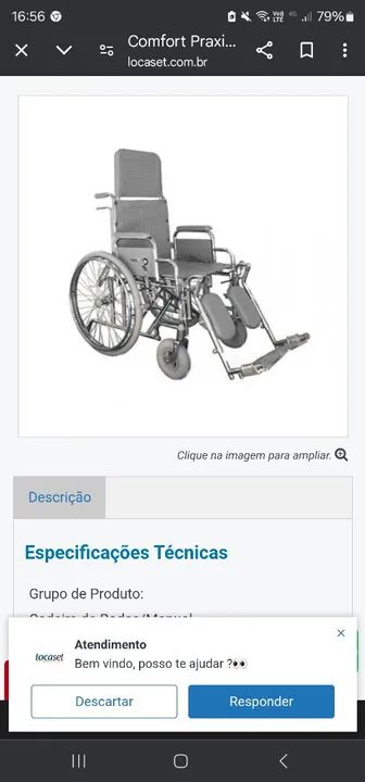 Cadeira de Rodas Reclinável - Foto 5