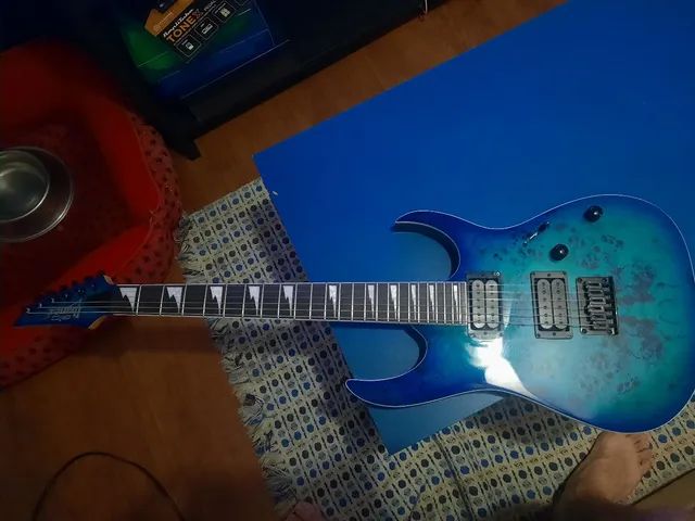 Ibanez GRG Acqua Burst com DiMarzio Evolution ponte e braço  - Foto 2