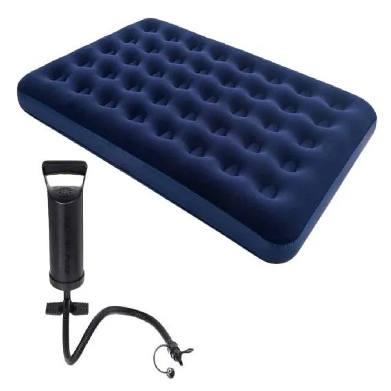 Cama inflável de casal com bomba manual - Nova