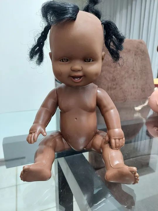 Boneca bebê Antiga Negra 