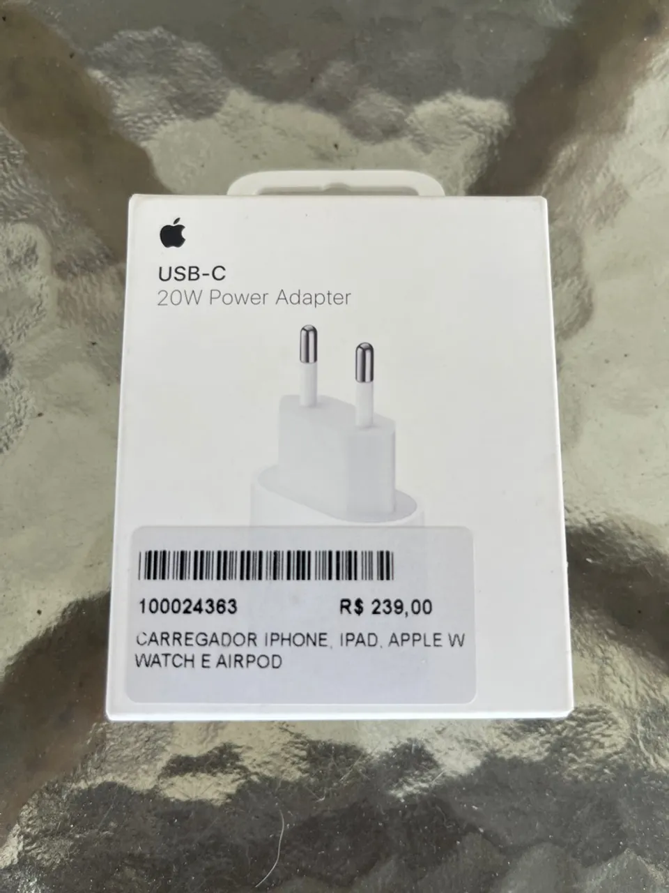 Carregador Apple USB-C 20W Original - Novo