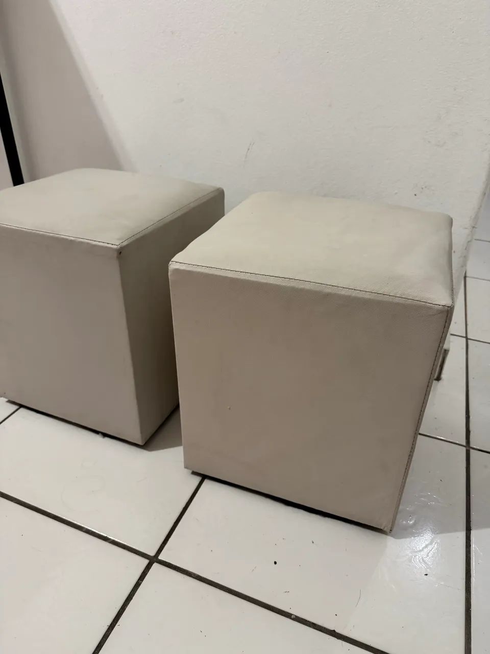 Pufe cor off white - Foto 3